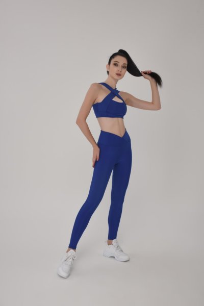 Dekolte Tasarım Spor Bustiyer Saks Rengi