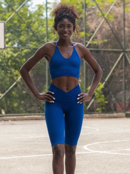 Seamless Biker Ve Bel Saks Mavi 6035