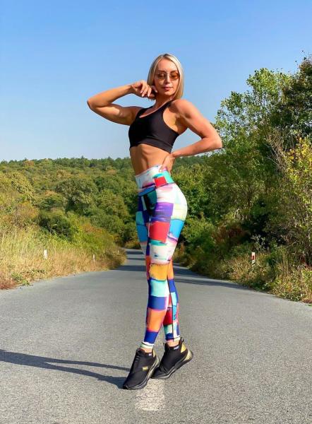 Desenli Ekstra Yüksel Bel Spor Tayt
