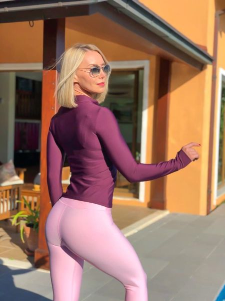 Mürdüm Renk Parmak Geçmeli Üst